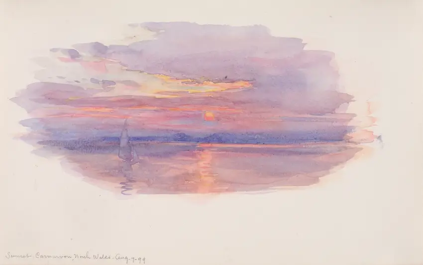 Sunset, Caernarvon, North Wales (1899)